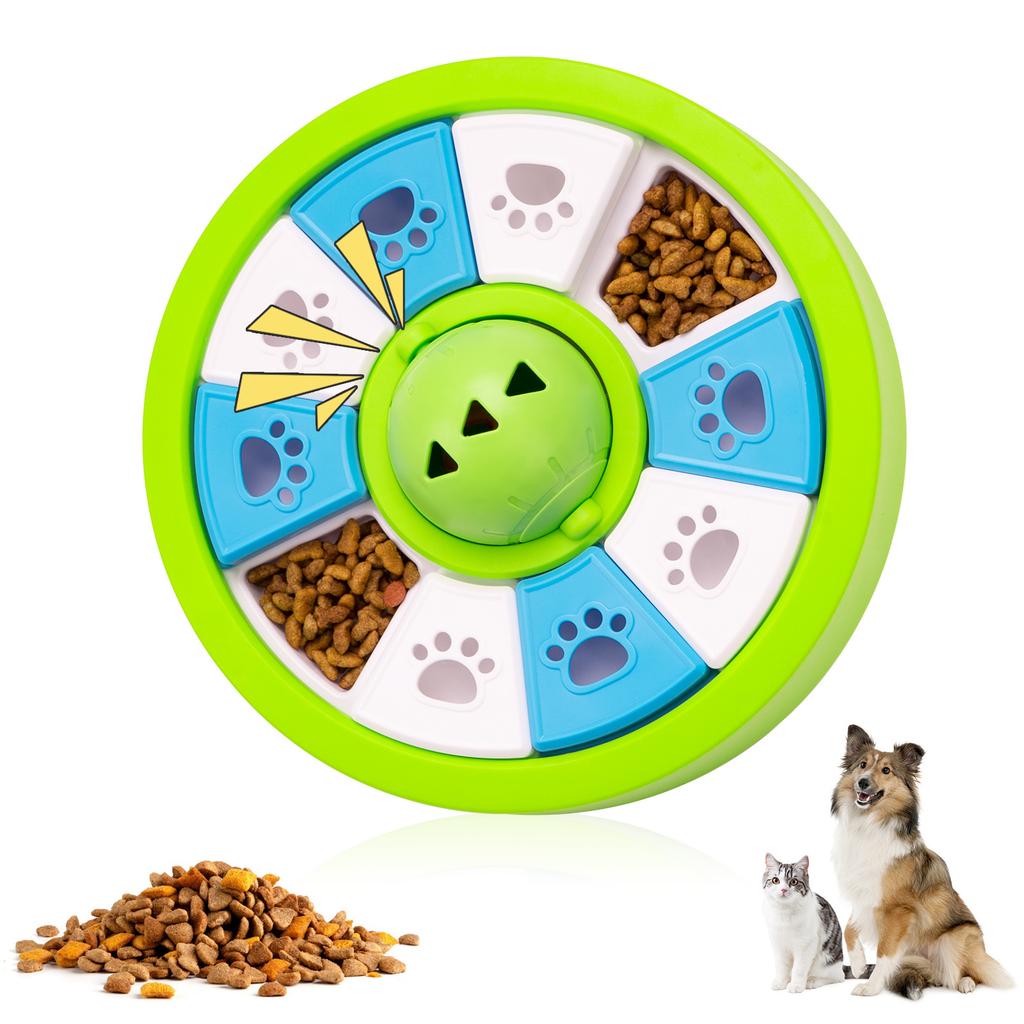 Interactive Dog Slow Feeder Bowl with -Gulping Design - Fun Hiding Puzzle Toy for Small Medium Large Breeds
