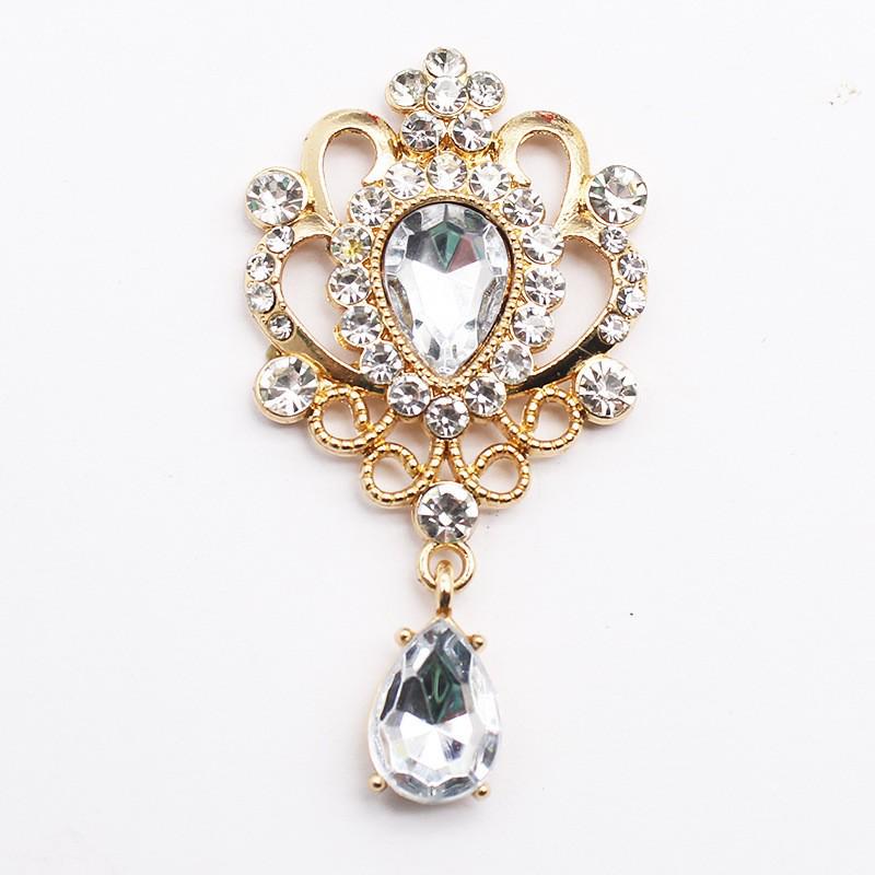 32*60MM Teardrop Acrylic Pendant Brooch for DIY Clothing and Headdress.