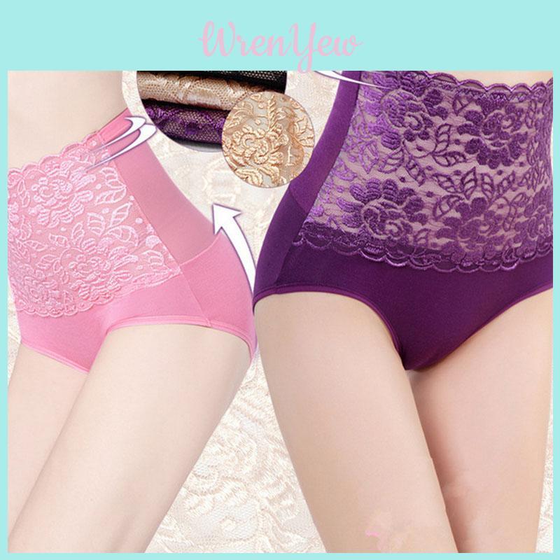 Luxurious Women Lace High Waist Seamless Underwear Panties For Ultimate Comfort L-2xl