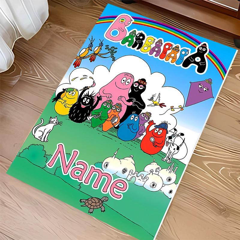 Custom personalization Barbapapa Print Area Rug - Soft, Washable Non-Slip Indoor Mat,Living Room,Home&Office Decorative Rug