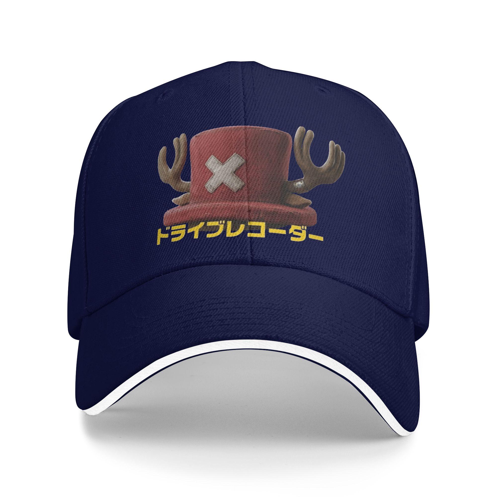 

One Piece Tony Tony Chopper Hat Baseball Cap Hip Hop Sandwich Hats Men Women Adjustable Sun Hat Sport One Size темно-синий