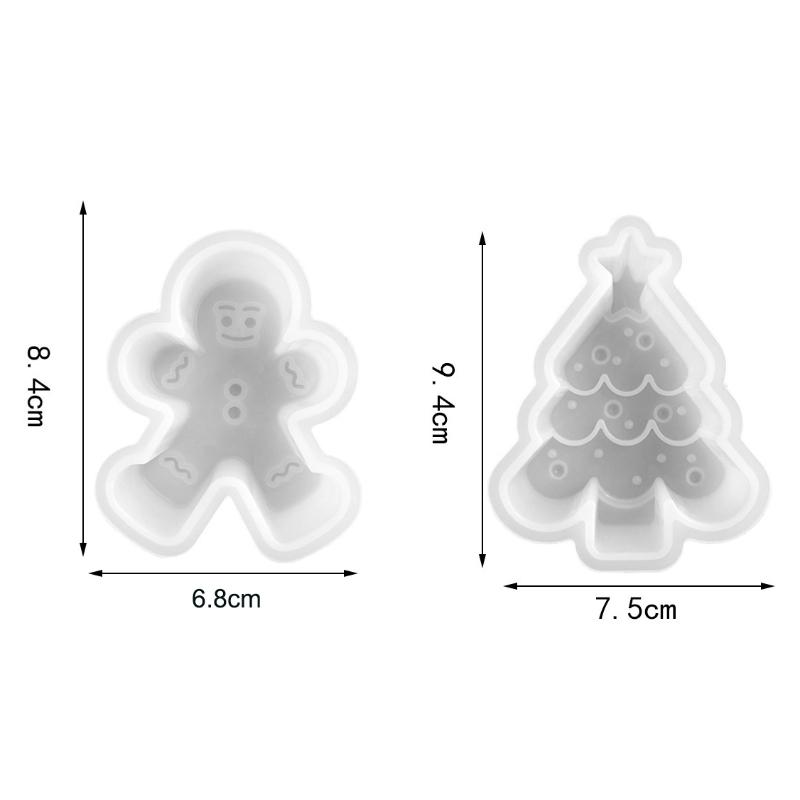 

Christmas Tree Elk Deer, Silicone Candle Molds Soap Mold Thread, DIY Xmas Resin Mould Home Decoration Handmade Soap Gingerbread