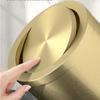 Stainless Steel Trash Can Shake Cover Home Bathroom Kitchen Living Room Flip Light Luxury with Gold Large