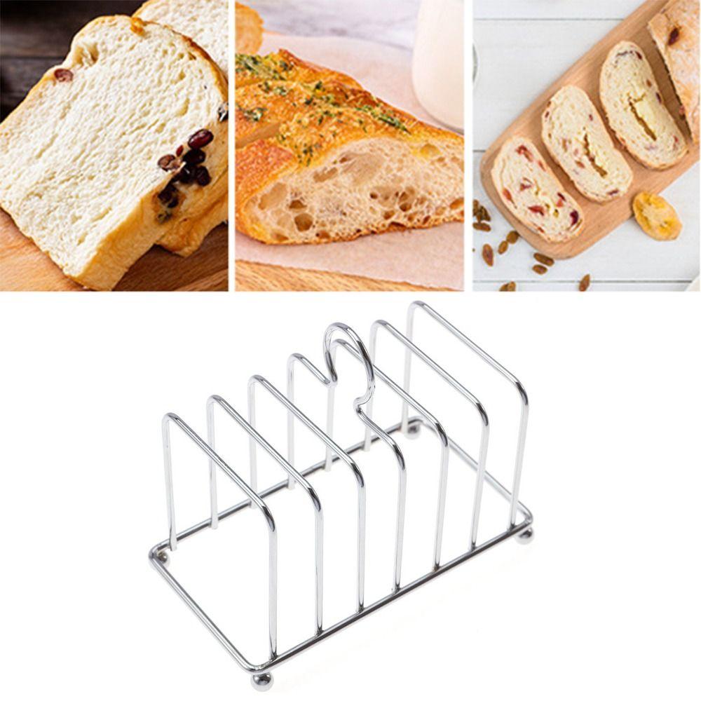 Stainless Steel Toast Bread Rack Space Saving Bread Cooling Rack New Bread Holder  Home Kitchen