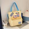 New Cute Sweet Cartoon Casual Large-capacity Tote Bag Contrasting Color Beautiful Portable Shoulder Messenger Bag Women