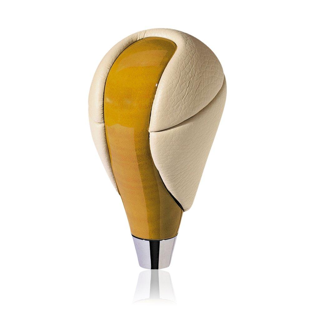 

RAMBO Shift Knob Estima 50 Series Interior Panel Yellow Wood Grain Screw Diameter 0.3 inches (8 mm) Genuine Replacement (RType) R type