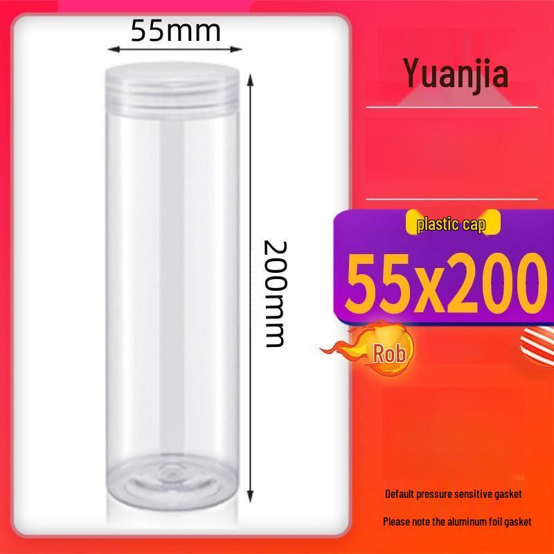 Bocaux hermétiques transparents en PET à large ouverture pour le stockage du thé et des noix
