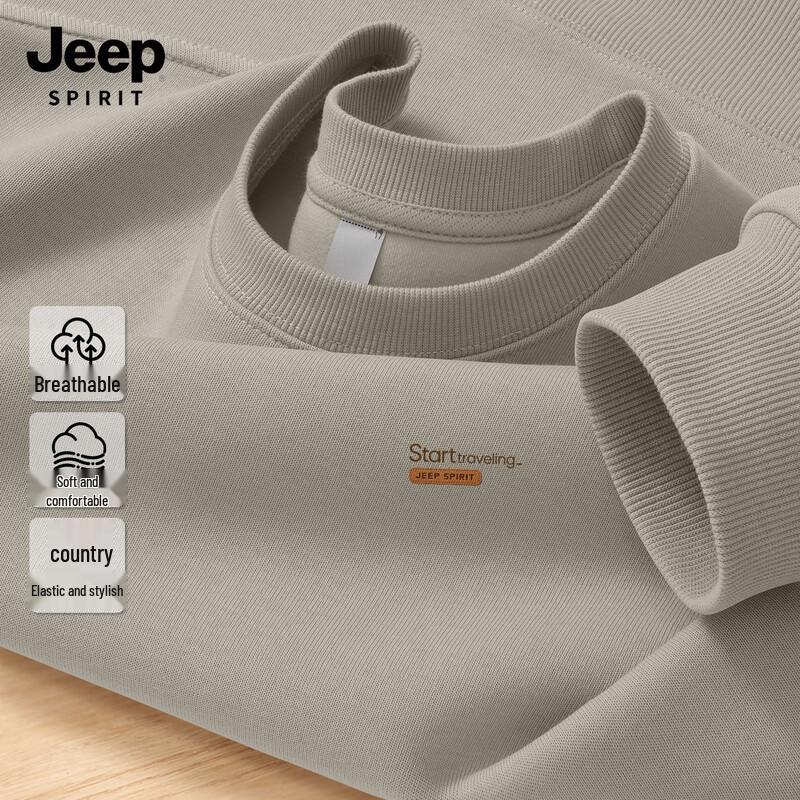 JEEP SPIRIT Men's Casual Round Neck Sweatshirt