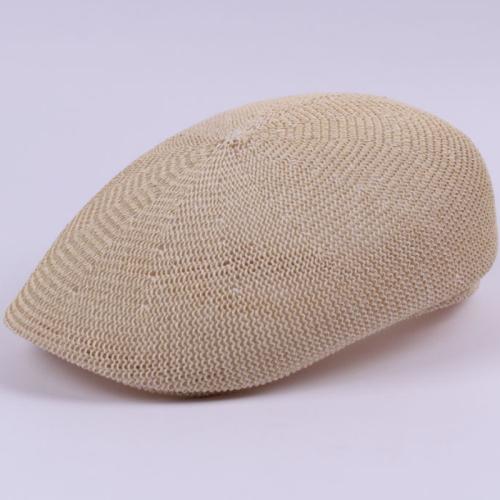 HT2326 Summer Sun Caps Men Breathable Straw Hats for Men Casual Advanced Forwader Beret Caps Male Solid Flat Berets for Men