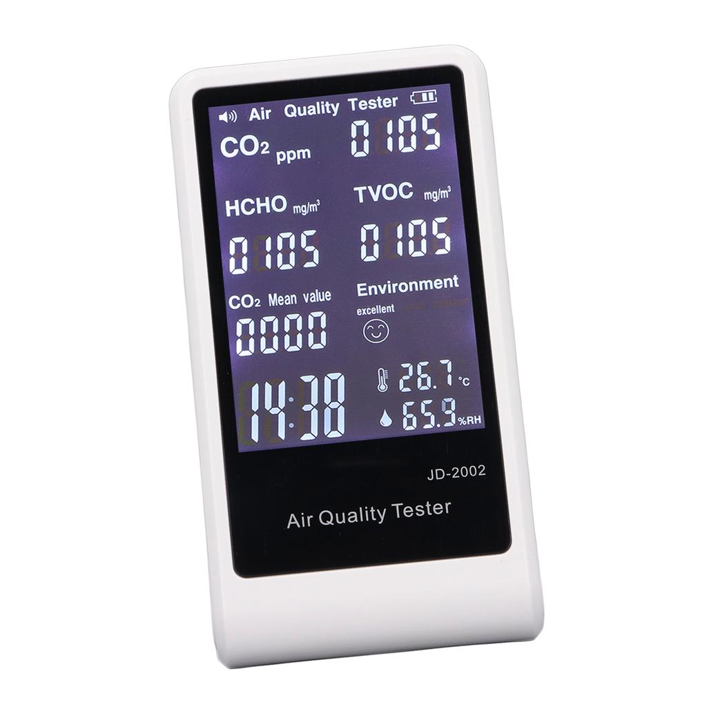 Air Quality Monitor 7 in 1 Digital Display Auto Alarm Desktop Air Detector for Home Indoor