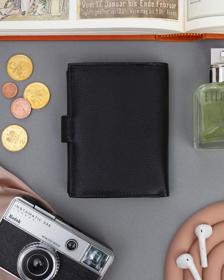 Men's Leather Wallet N4L-PDM-RON-BP-9113 Black