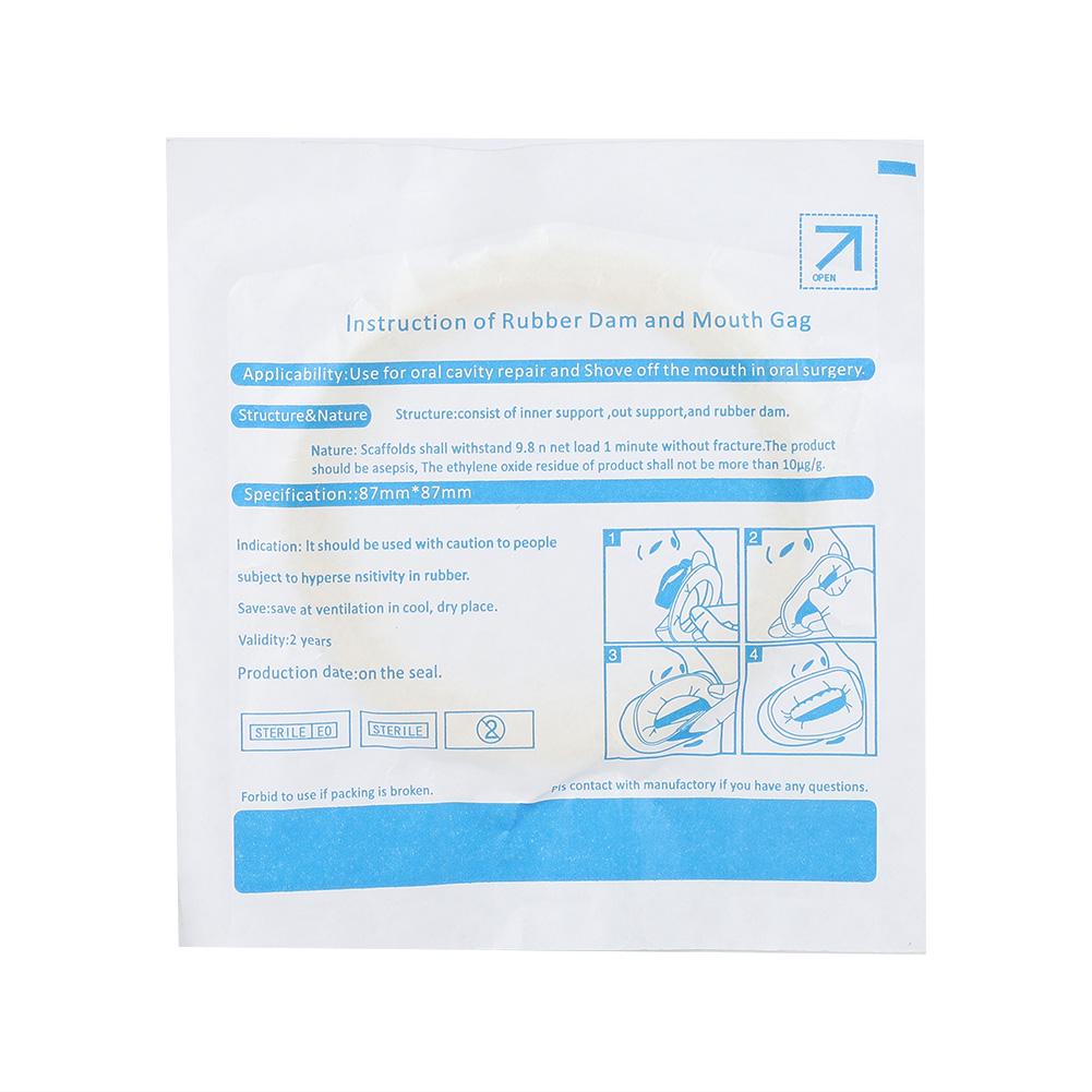 10ks Jednorázový gumový otvírač úst Dental Dam Ústní roubík Lícní retraktor Nástroje pro ústní zubaře