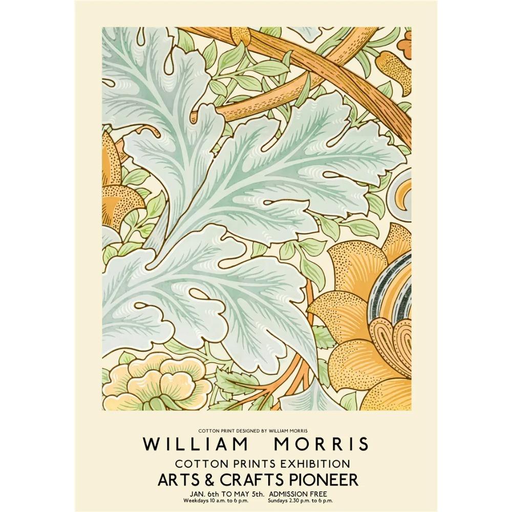 William Morris Leaf Flower Plant Wall Art Canvas Painting Gallery Nordic Posters And Prints Pictures For Home Living Room Decor