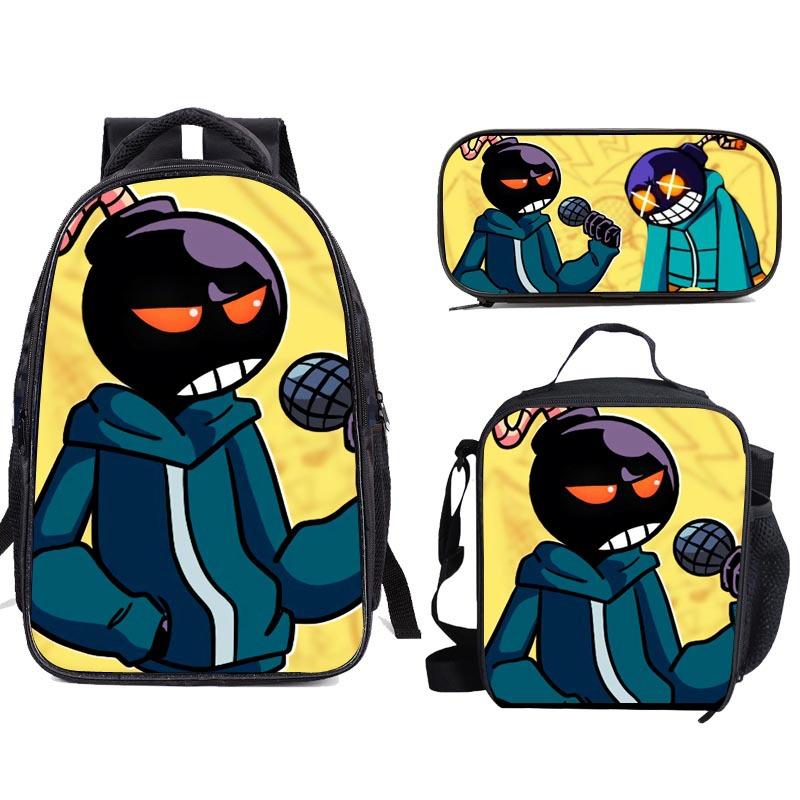 Friday Night Funkin Backpack, Three Pack Set, Pencil Case, Friday Night Funkin Backpack