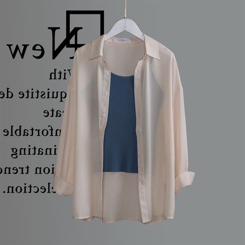 Women's Chiffon Sunscreen Shirt Summer Breathable Versatile Shirt Sunscreen Thin Shirt Coat