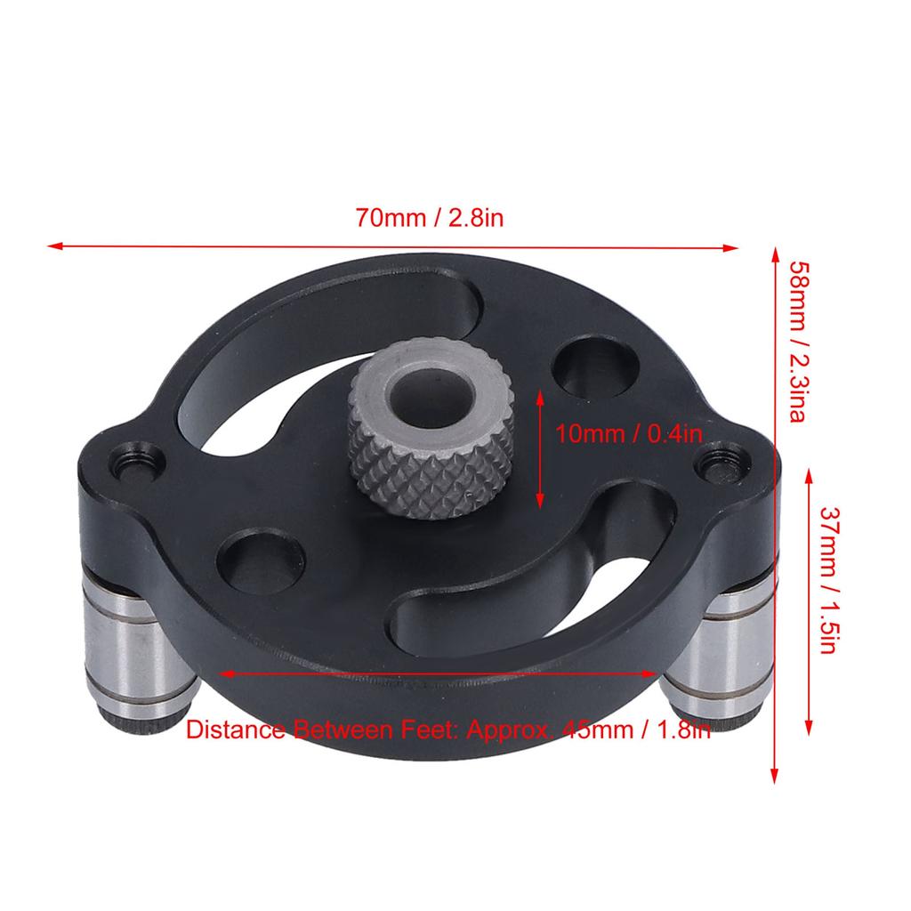 3-10mm Hole Puncher Locator Vertical Aluminum Alloy Round Dowel Carpentry Drilling Positioner Cr12 Drill Bushing