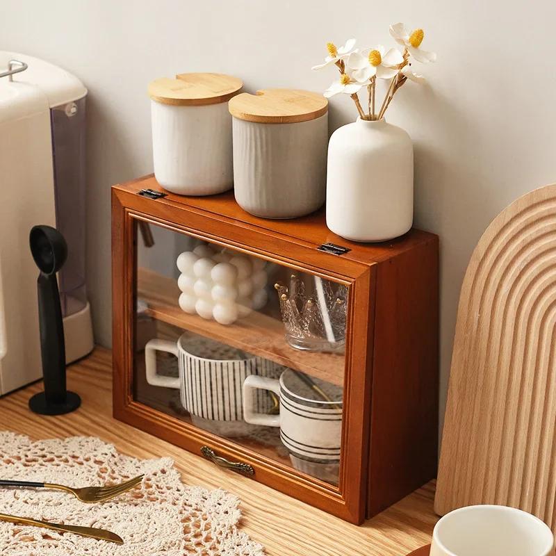 Wood Display Cabinet Table Holder Display Blind Box Handmade Doll Shelf Storage Holders Kitchen Accessories Organizer Racks Book