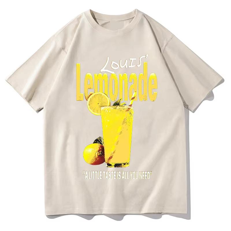2025 Summer Louis Tomlinson Lemonade Tshirt Male Harajuku Highquality Fashion Cotton Tshirt Retro Oversized Tshirt