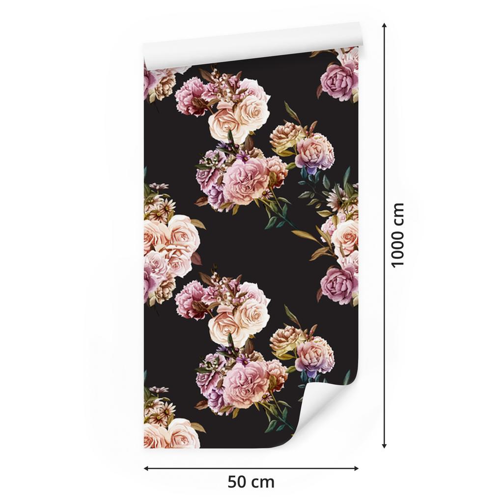 Roses wallpaper for living room and bedroom 50x1000