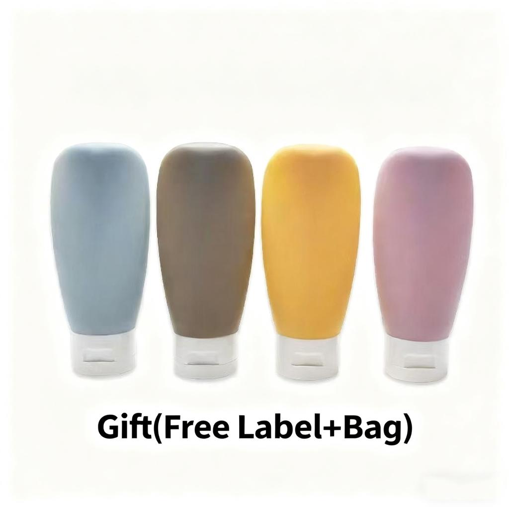 4Pcs/Set Refillable Bottle 60ml Soft Lotion Container Squeeze Tube Empty Bottle Portable Travel Shampoo Bottle Containers