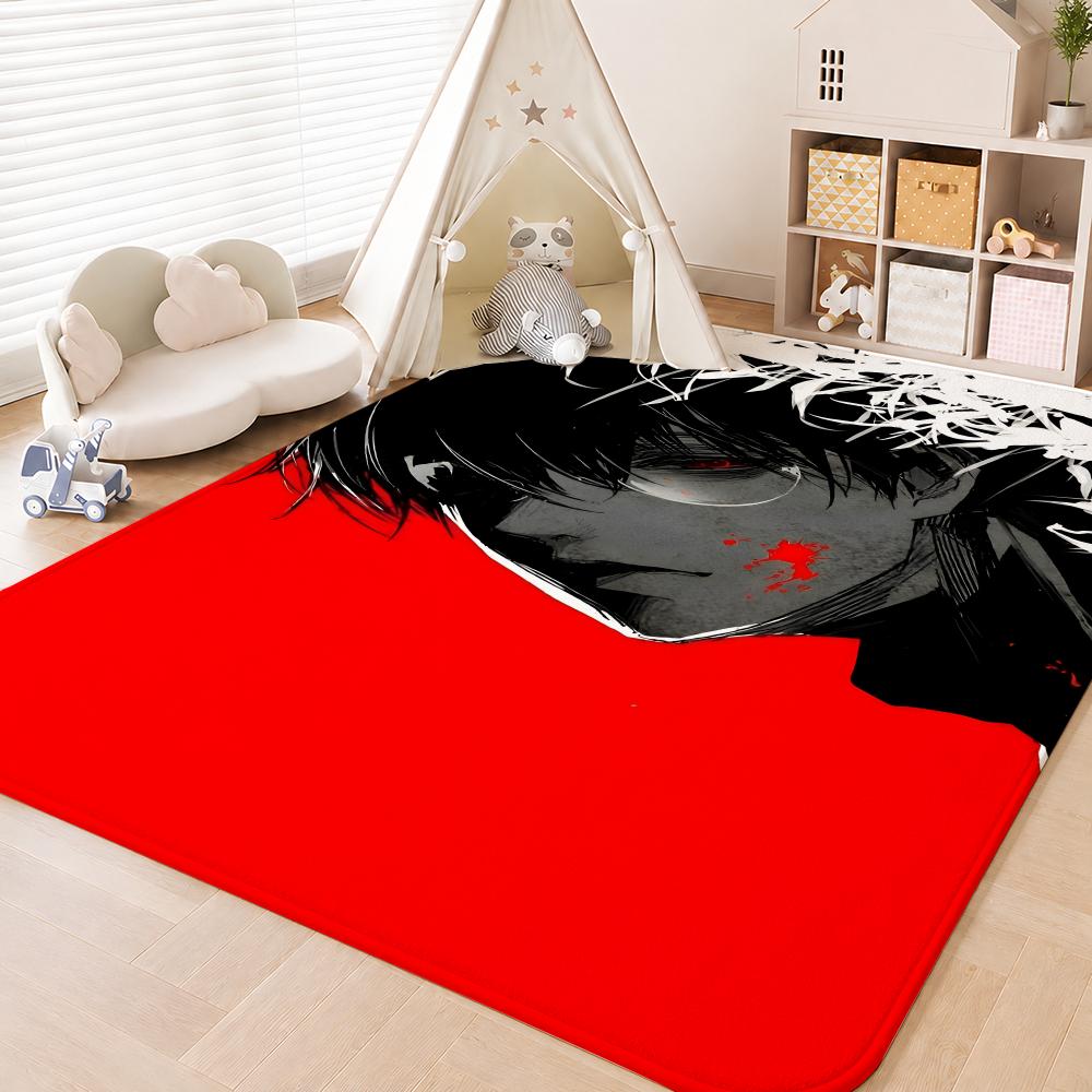 Tokyo Ghoul Floor Mat Floor Mat Soft Flannel Non-Slip Door  Rug for Living Room