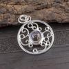 Natural Ametrine Gemstone 925 Sterling Silver Handmade Statement Pendant 1.45" , Necklace For Women PP-24-24