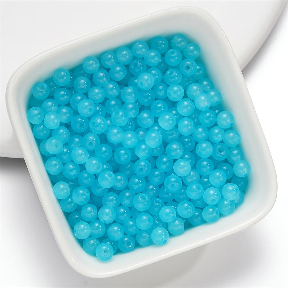 50-200pcs 4mm Imitation Jade Round Glass Beads Bracelets Loose Beads Jewelry Accessories For DIY Necklace Anklet Jewelry Making
