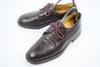 Rare Vintage DELTA European Service Shoes Officer 25.0 Dark Brown Dress Shoes(USED)