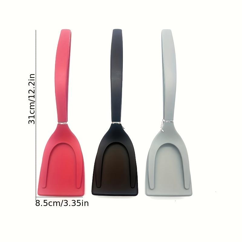 1pc, 2 In 1 Frying Spatula Tong, Nylon Cooking Turner, Egg Spatula, Pancake Steak Spatula, Baking Tools, Kitchen Gadgets