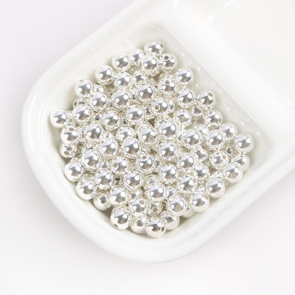 3-10Mmccb Smooth Round Beads Straight Hole Round Beads Plastic Beads Spacer Beads Diy Bracelet Necklace Beads Jewelry Accessories