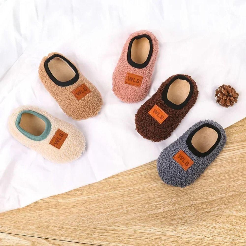 Warm Toddler Shoes Anti-slip Walking Shoes Fashion Plush Floor Sock  Winter