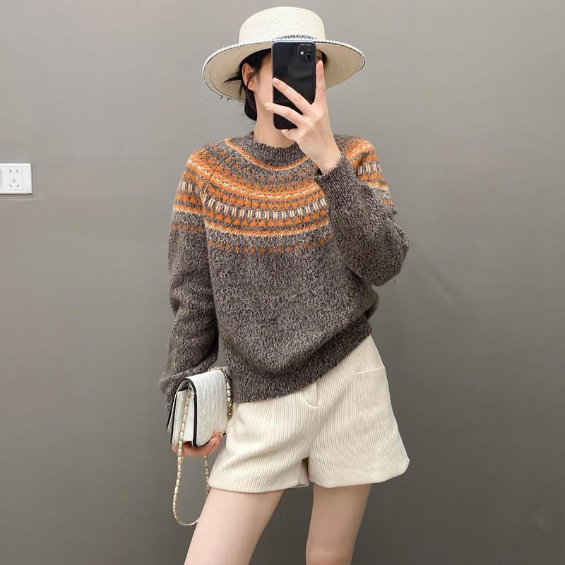 Qinghe 100% Kašmírový Dámský Svetr - Ultra Měkký Luxusní Zimní Pulovr