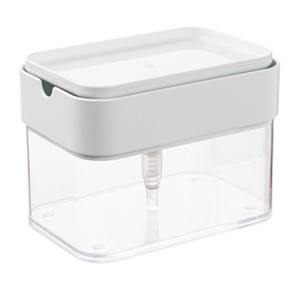 

AllBright Sponge Holder Detergent Dispenser One Hand Operation 900ml Sponge Holder Detergent Container Sponge Detergent