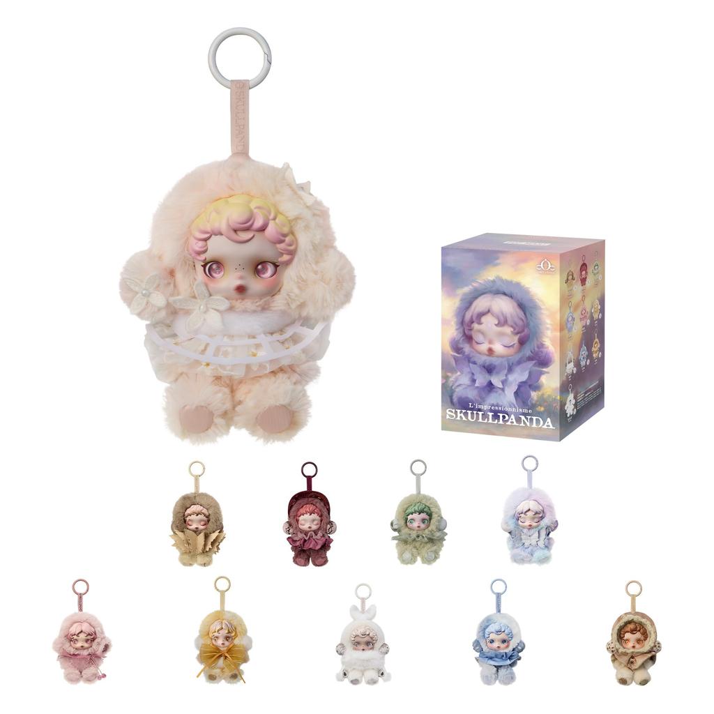 POP MART SKULLPANDA Series Plush Blind Box Random Design Action Figure Collectible Toy Home Holiday Birthday Gift for Girls and Single Box