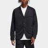 Adidas Solid Color Suit Jacket With Single-Breasted Closure Men Outerwear Black H64626