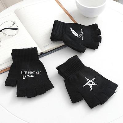 Fingerless Wool Gloves: Touchscreen-Compatible Knitted Cycling Gloves for Autumn and Winter Warmth