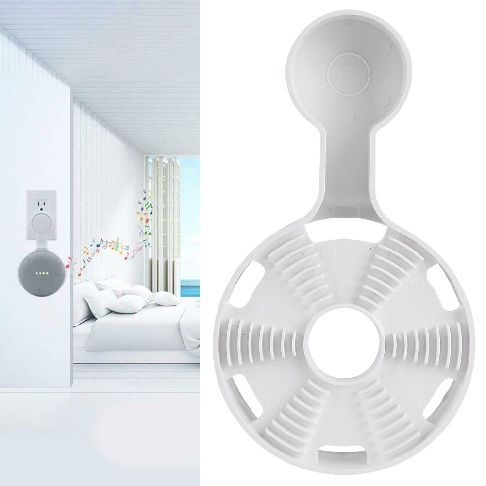 Lautsprecher-Steckdosen-Wandhalterung Ständer Halterung für Google Home Mini Lautsprecher Kompakter Aufhänger Halter Einfache Installation Weiß
