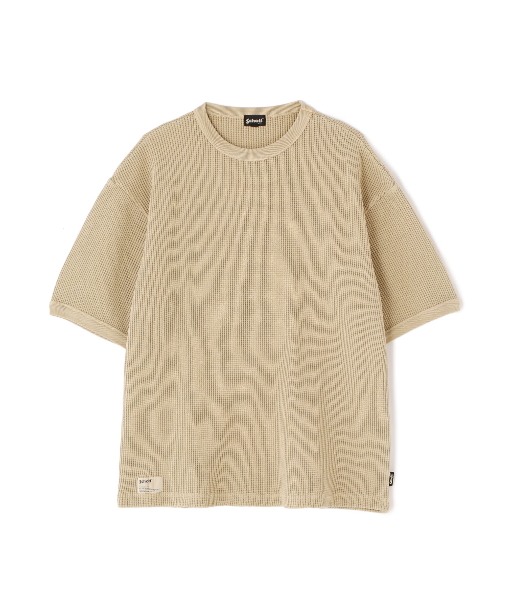 

Schott NYC THERMAL PIGMENT O/D S/S T-SHIRT/Thermal Overdyed T-Shirt, Men s, Size L, 414, Natural, 782-3934008