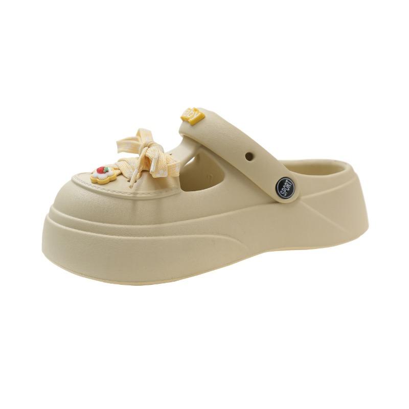 Platform Women's Shoes New Spring and Autumn One-pedal Single Shoes Ugly Cute Doudou Shoes