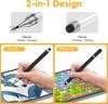 1-4PCS Smart Tablet Phone Universal 2 in 1 Capacitive Stylus Pen Drawing Pens for iPhone/Android All Capacitive Touch Screens