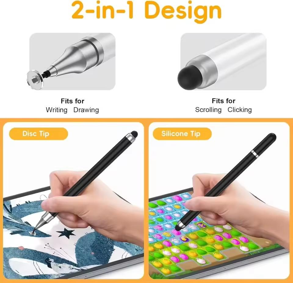 1-4PCS Smart Tablet Phone Universal 2 in 1 Capacitive Stylus Pen Drawing Pens for iPhone/Android All Capacitive Touch Screens