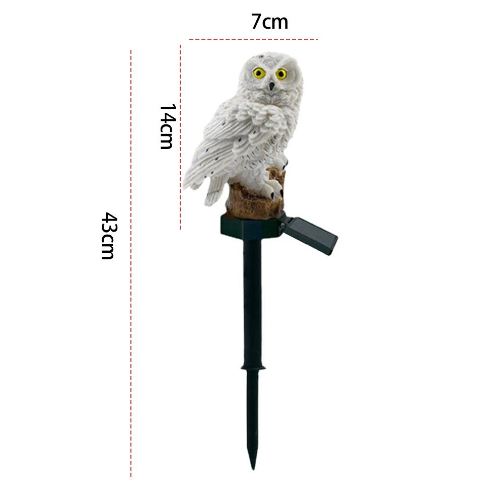 

Solar Owl Garden Light Animal LED Stake Light Waterproof Solar Powered Lamp Resin Landscape Light for Pathway Walkway Decor білий