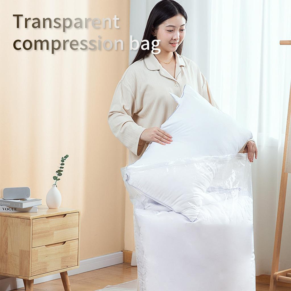 Tragbare Vakuumaufbewahrungsbeutel für Kleidung und Decken Platzsparend Mit starkem Verschluss Einfach zu verwenden für Zuhause Wohnheim Reisen