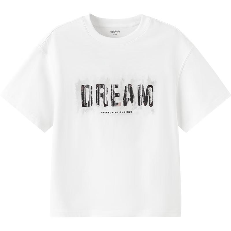 Balabala Boys Letter Print Short Sleeve T-Shirt 170