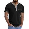 T-shirt da uomo a maniche corte con colletto Top casual con revers