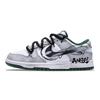 Dunk PU Coverage Slip Resistant And Abrasion Resistant Low Top Skateboard Shoes Unisex Black Gray White DD1391-101(Team28-)