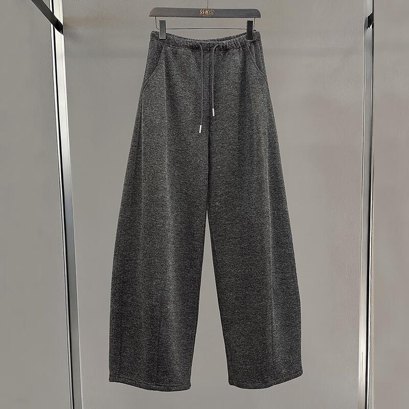 Cypress House Women's High-Waist Drawstring Plush Loose Casual Pants