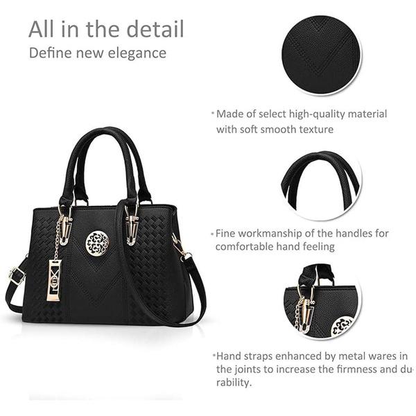 Women Fashion Handbag Leather Top Handle Satchel Shoulder Totes Crossbody Bags Purse