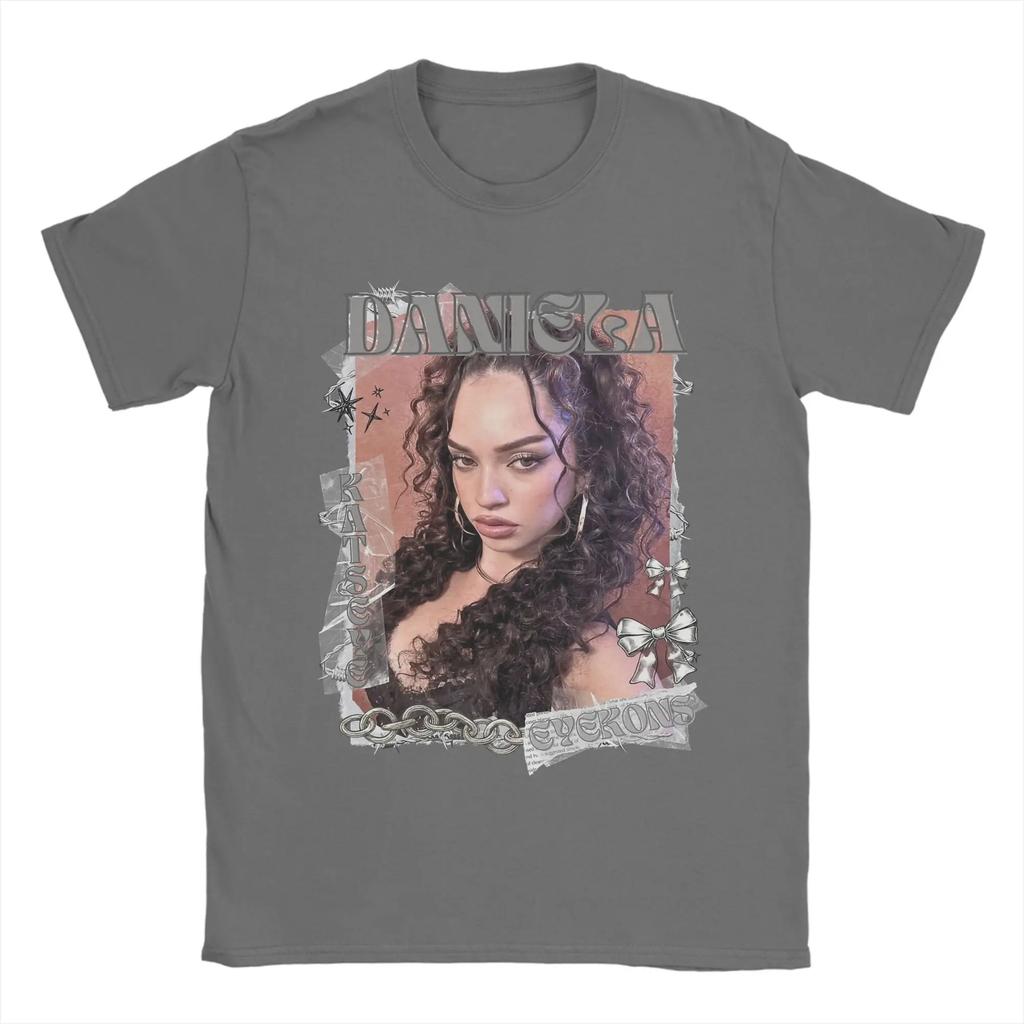 KATSEYE Daniela Kpop Y2K Gruppe T-Shirts Unisex Re Baumwolle Lustiges T-Shirt O-Ausschnitt T-Shirt Kurzarm Kleidung Grafikdruck