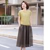 Women's Summer Short-Sleeve A-Line Dress Two-Piece Set